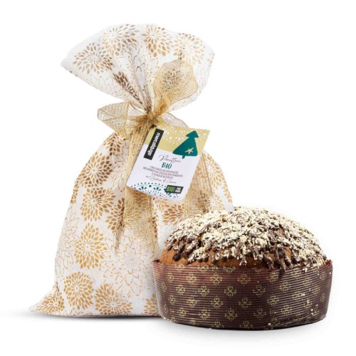 PANETTONE BIO CON CIOCCOLATO E COCCO