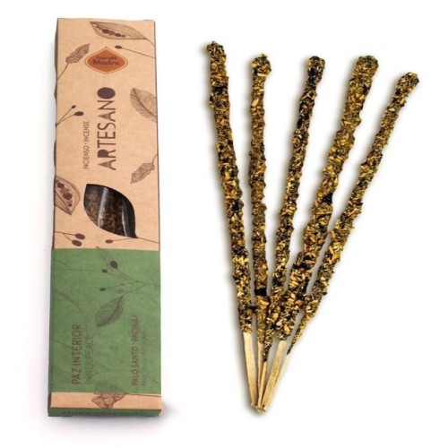 INCENSO ARTESANO PALO SANTO - PATCHOULI - 5 BASTONCINI